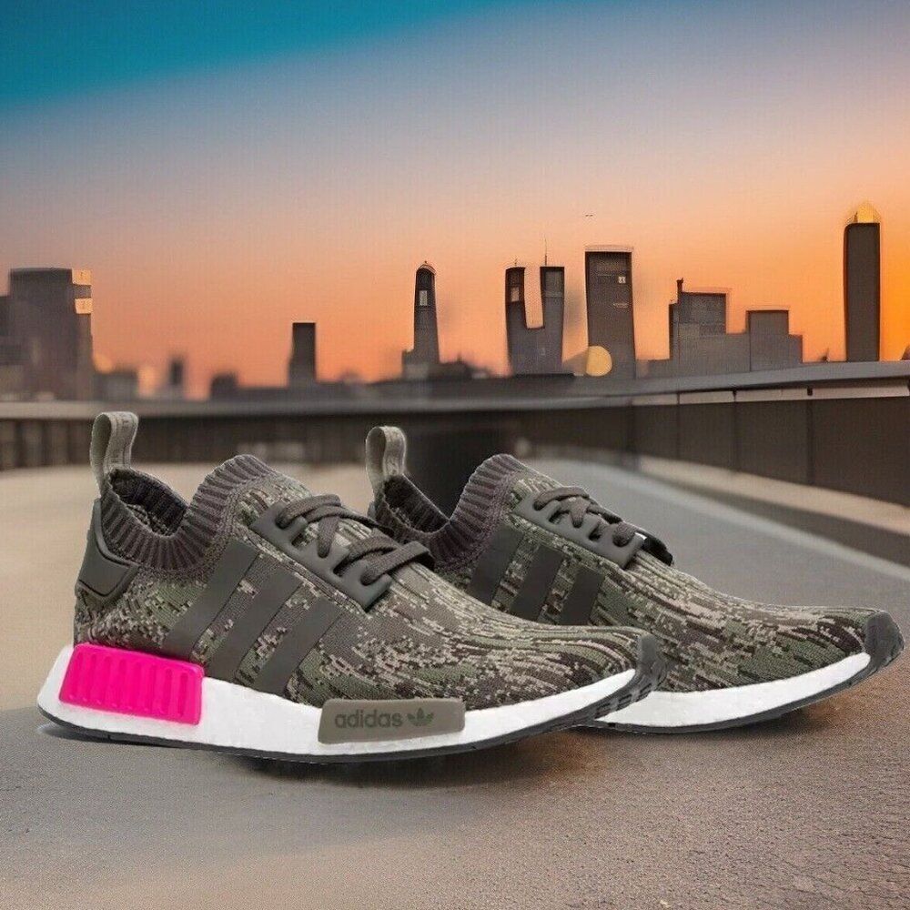 adidas NMD R1 Primeknit 'Utility Grey Camo' BZ0222 Rare Mens 13 US 12.5 UK 48 EU